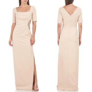 JS Collection, Champagne Sheath Dress size 10